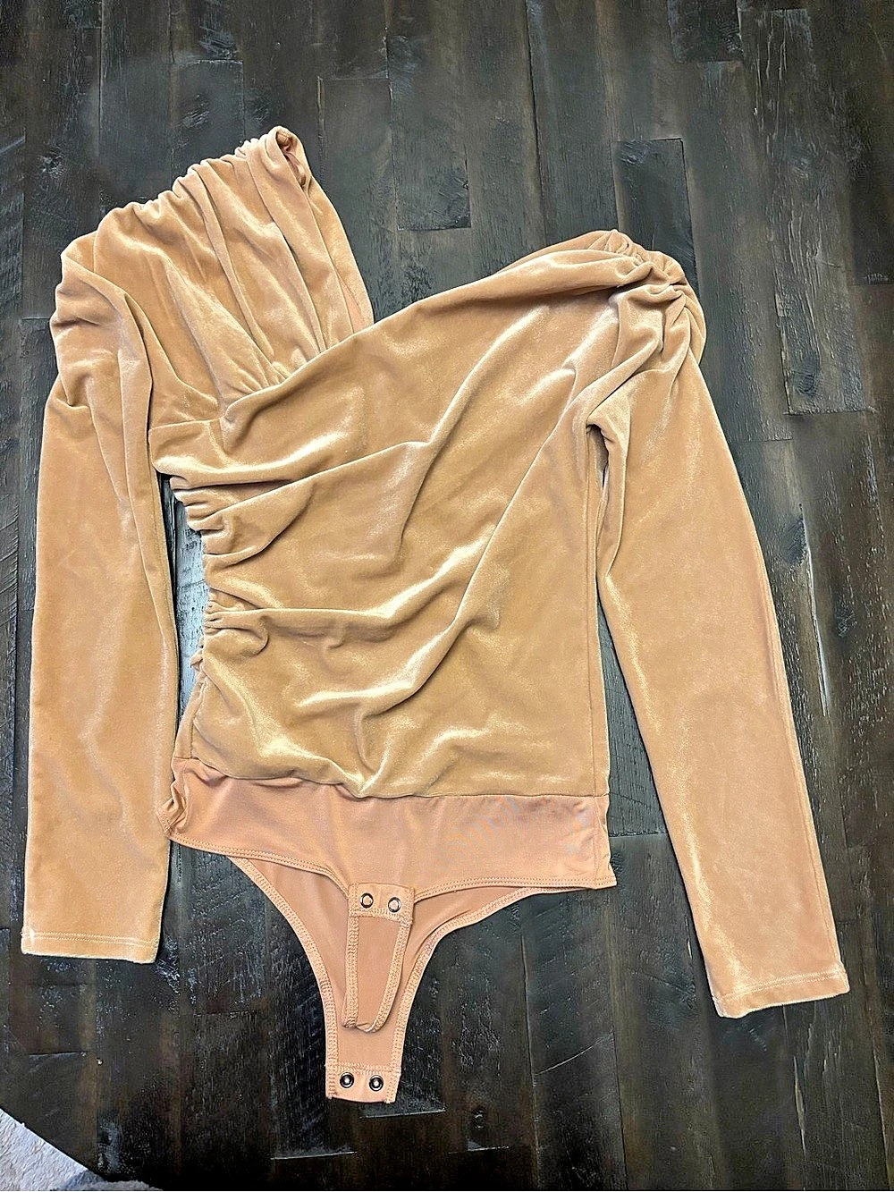 Express Velvet Bodysuit. Asymmetrical shoulders. Like new!